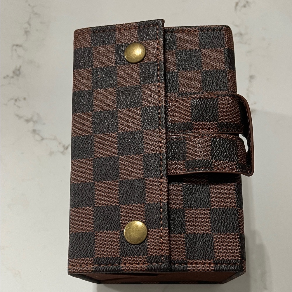 Brown and Black Foldup Travel Sunglasses Holder